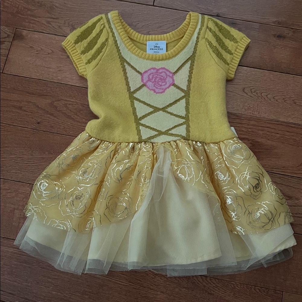 Disney Yellow and Gold Princess Dress Belle 18M